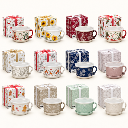 Bielli Mugs w/ Lid-its & Gift Boxes