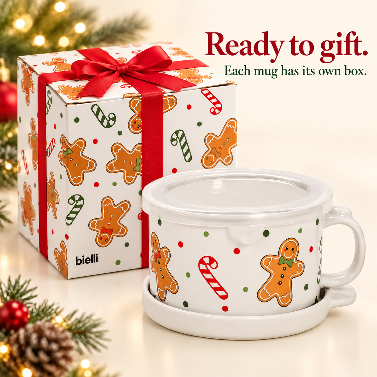 Bielli Mugs w/ Lid-its & Gift Boxes