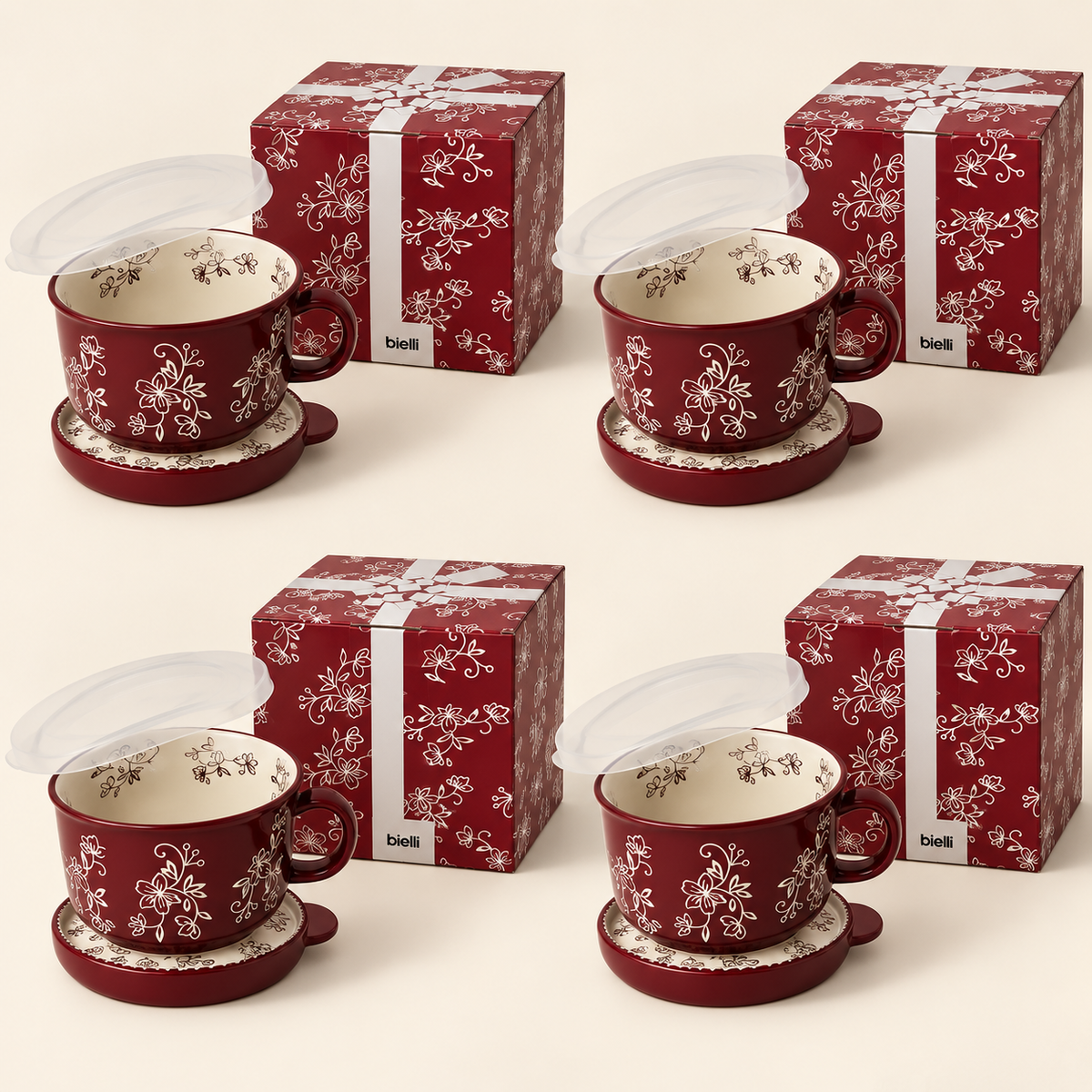 Bielli Mugs w/ Lid-its & Gift Boxes