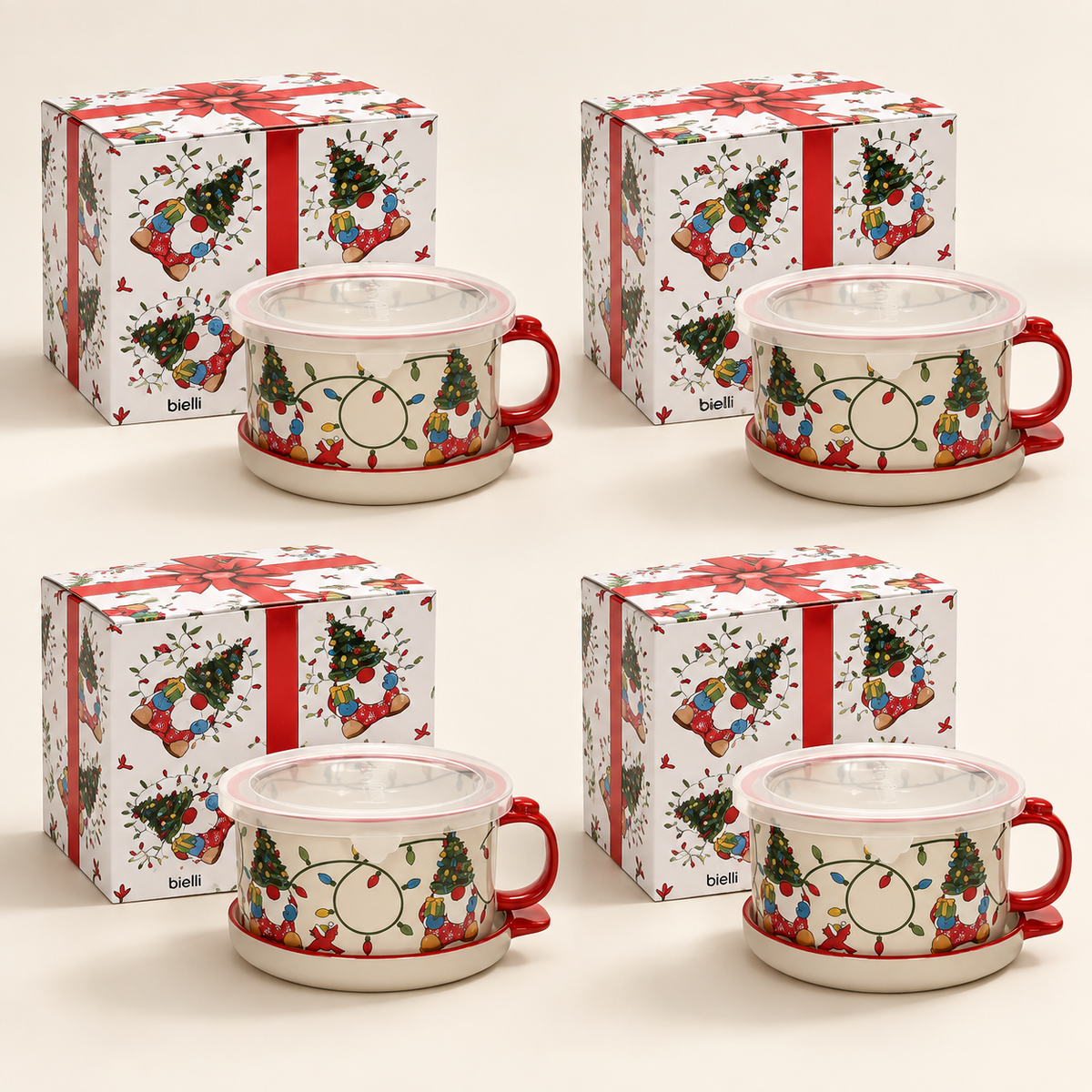 Bielli Mugs w/ Lid-its & Gift Boxes