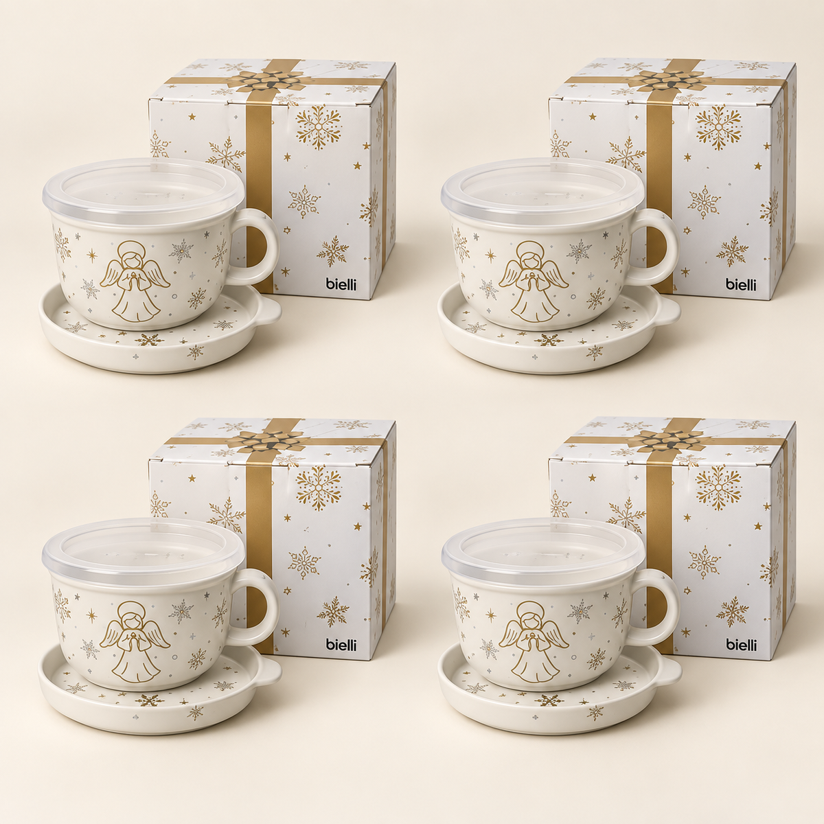 Bielli Mugs w/ Lid-its & Gift Boxes