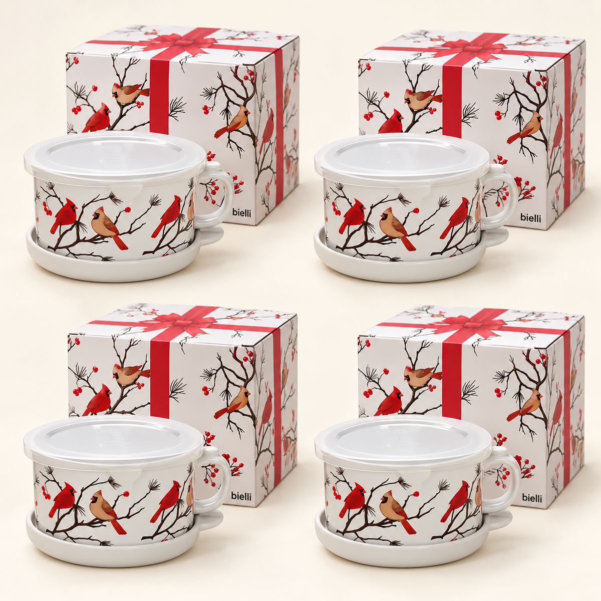 Bielli Mugs w/ Lid-its & Gift Boxes