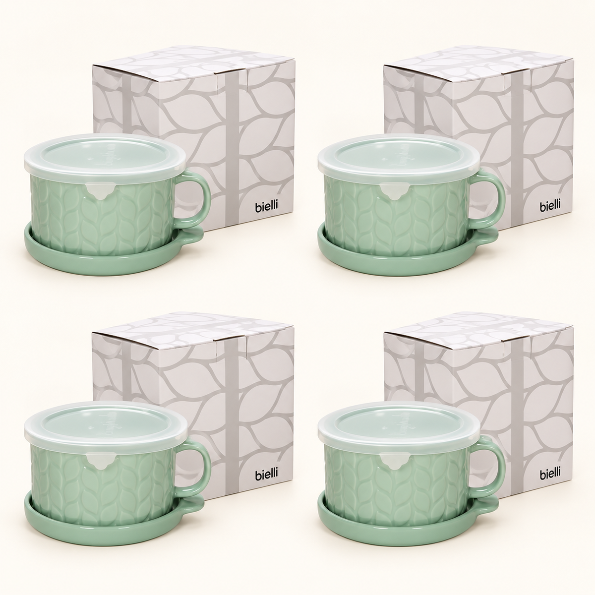 Bielli Mugs w/ Lid-its & Gift Boxes